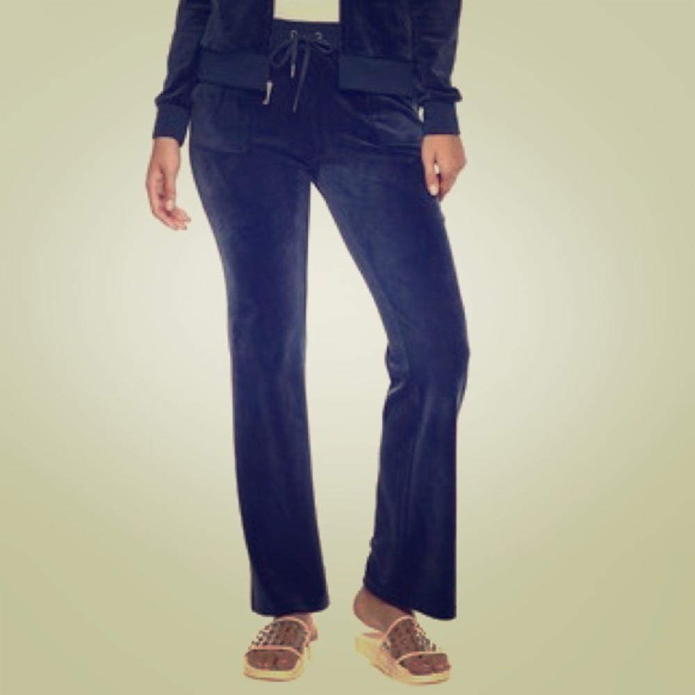 Juicy Couture Plus Blue Velvet Velour Pants! 2X 3X